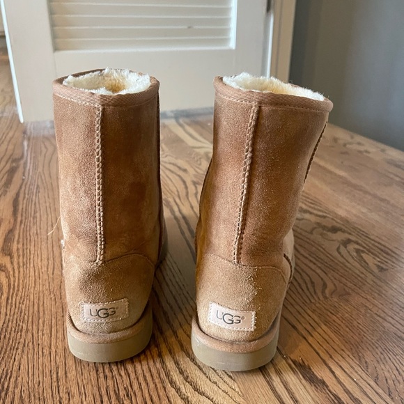 UGG Shoes - UGG Chestnut Suede Classic Short Slippers